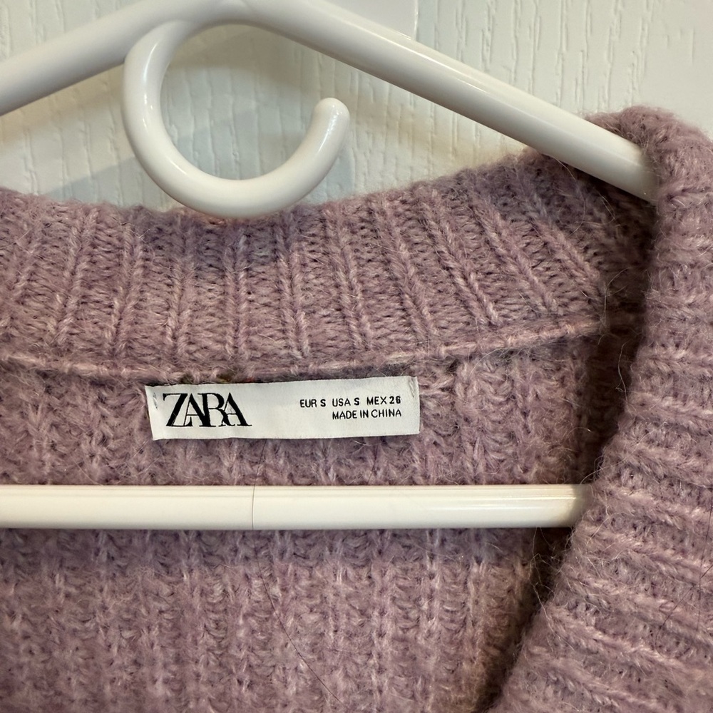 Zara Women's Lavender Button-Up Cardigan - Picture 3 of 5